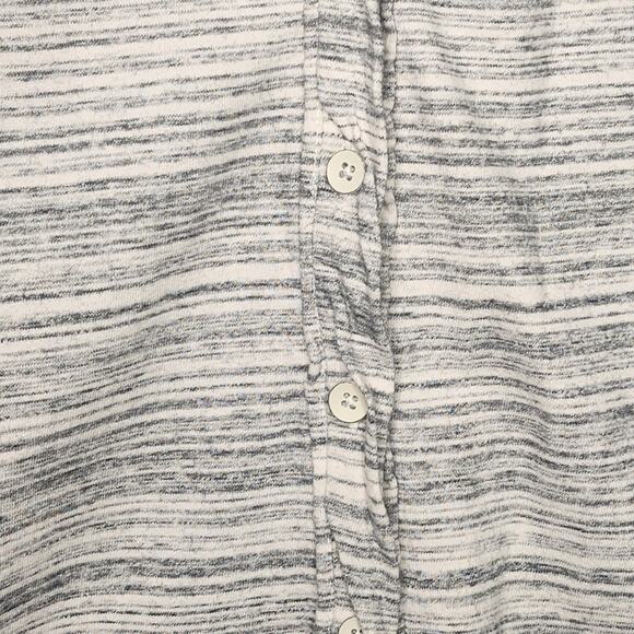 🌻3 for $18 Eddie Bauer Gray Striped Cotton Cardigan - Picture 5 of 5